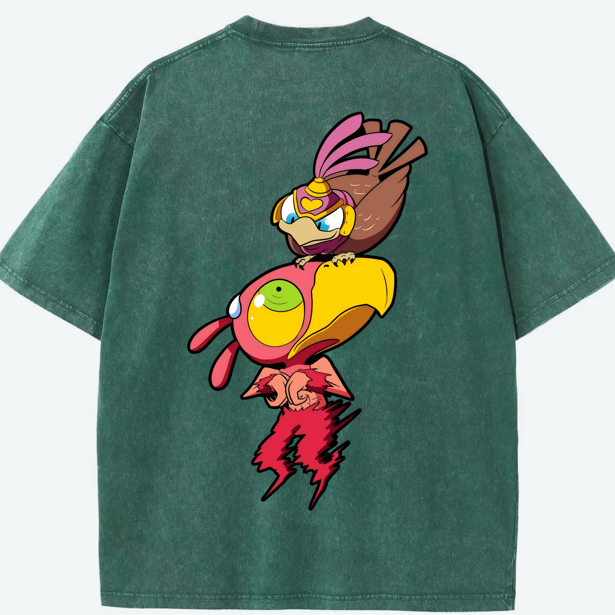 （画像用） ジョジョの奇妙な冒険 JoJo's Bizarre Adventure 綿100% ヴィンテージ風 半袖Tシャツ（背面プリント）